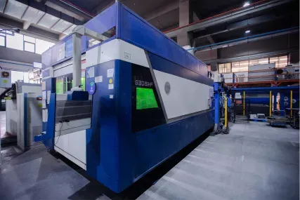 Cutting sheet metal on the production floor